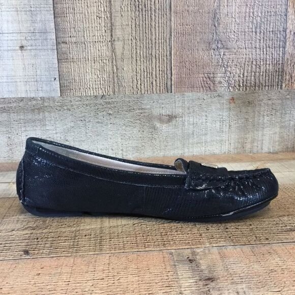 Vionic Black‎ Sydney Driver Moccasin Flats Womens 7.5 Slip On Loafer Shoes - Picture 6 of 14